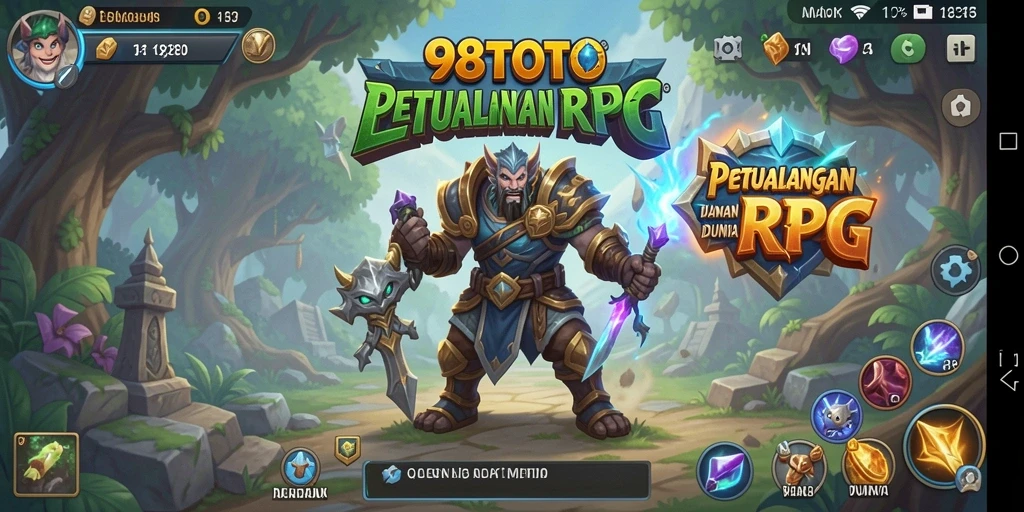 Screenshot gameplay 98TOTO menampilkan aksi RPG yang mendebarkan.