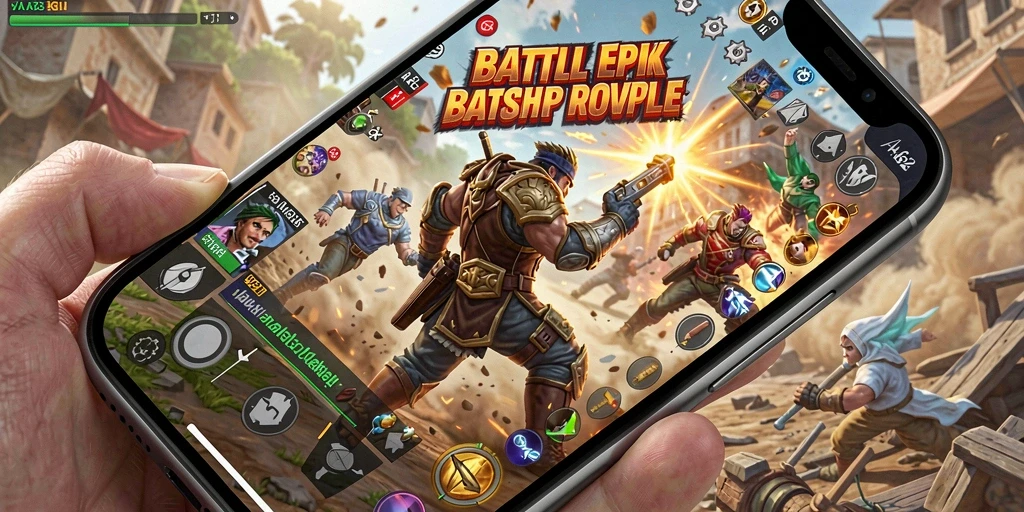 Screenshot AA62 menampilkan aksi seru dalam pertarungan Battle Royale yang intens.