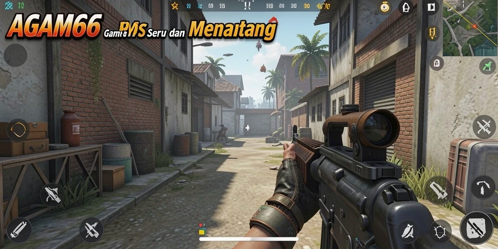 Screenshot gameplay AGAM66 yang menunjukkan aksi seru di medan perang.
