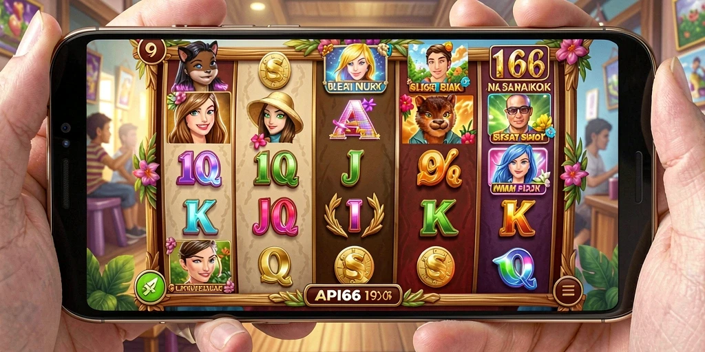 Tampilan permainan Slot API66 yang menggembirakan dan penuh warna.