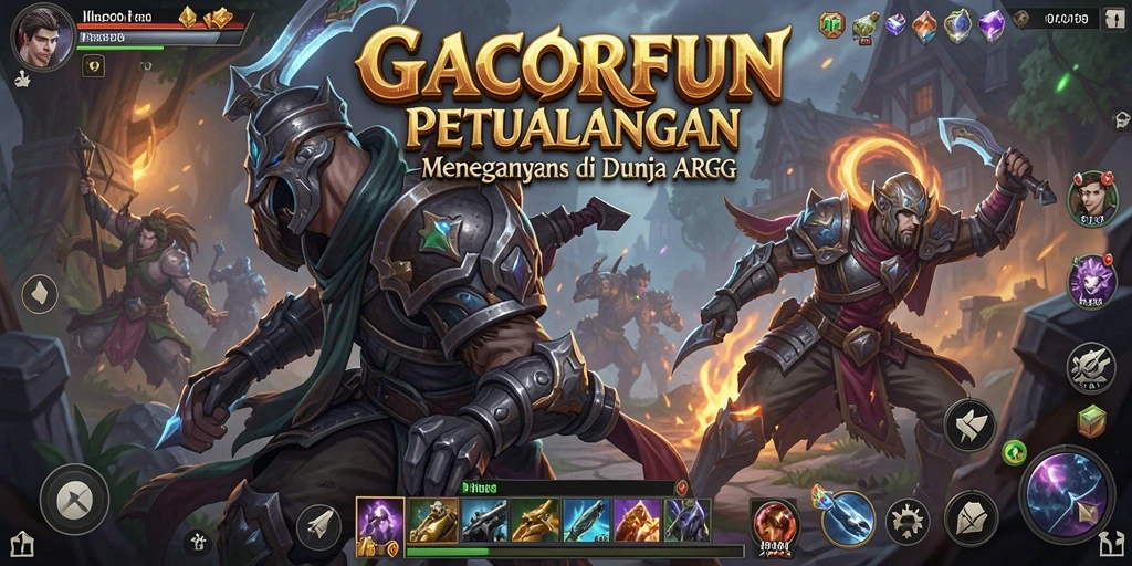 Screenshot gameplay GACORFUN menampilkan aksi seru dalam pertempuran ARPG.