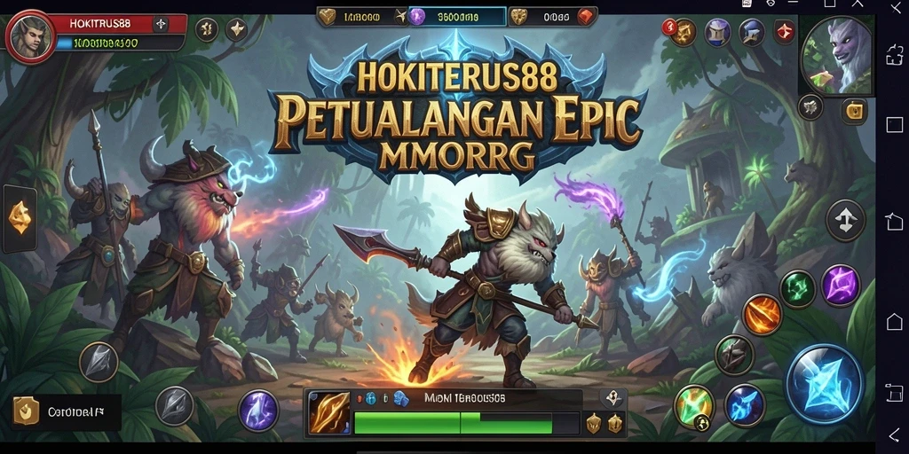 Screenshot HOKITERUS88 menampilkan aksi pertempuran yang seru.