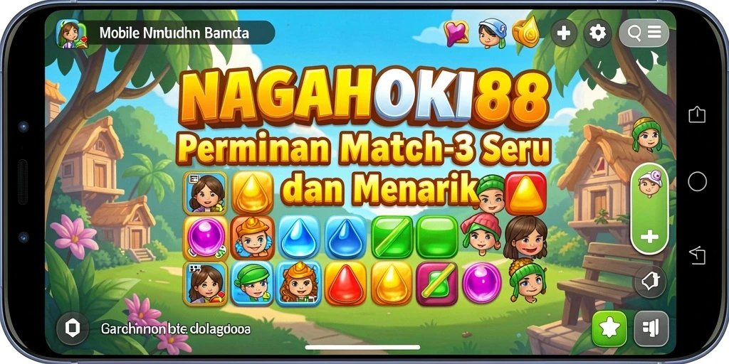 Tampilan gameplay seru NAGAHOKI88 dengan grafis cerah dan menantang.