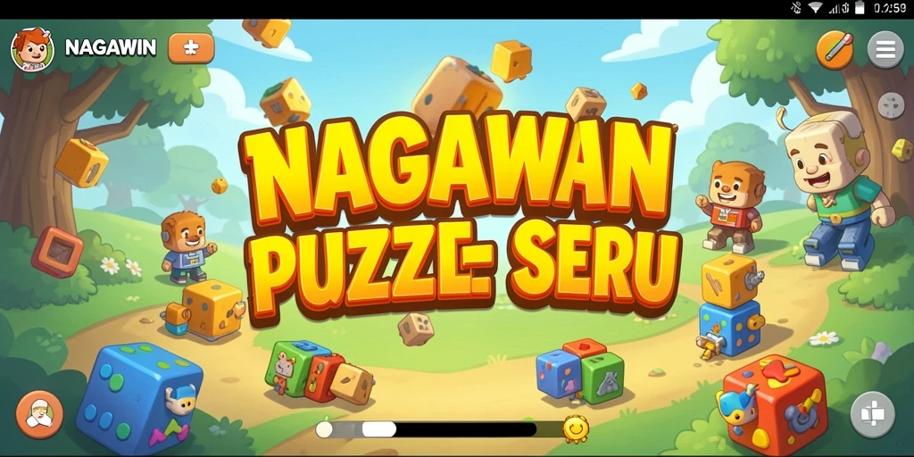Tampilan gameplay NAGAWIN yang menarik dan penuh tantangan puzzle.