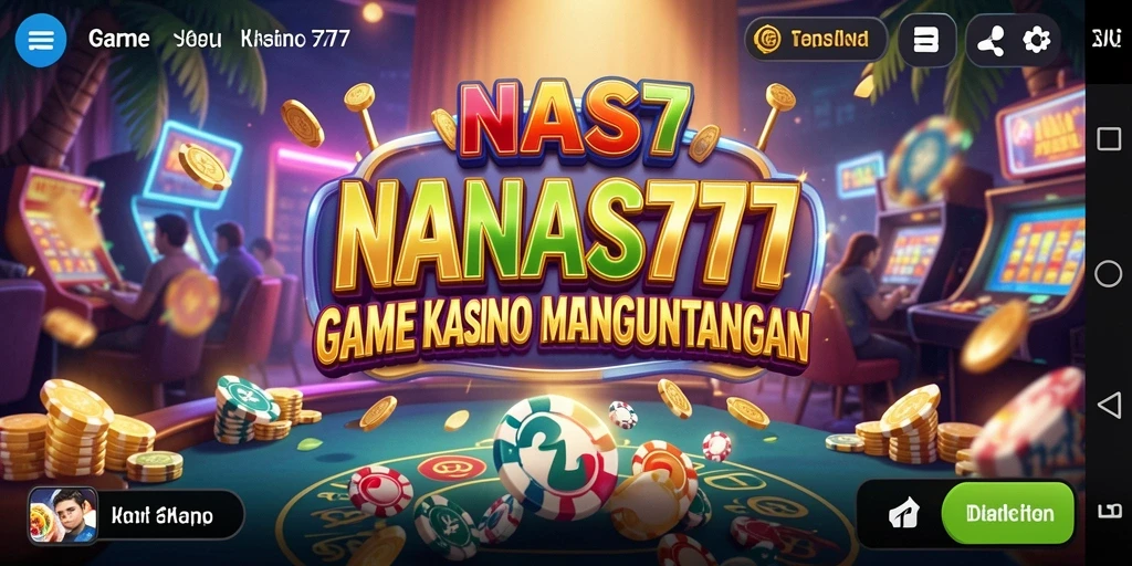 Screenshot NANAS777 menunjukkan pemain menikmati permainan kasino yang seru.