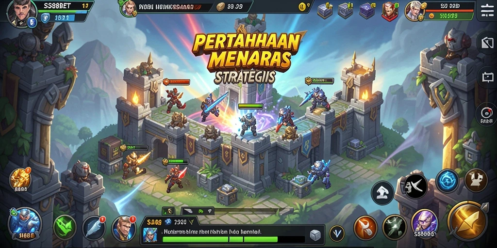 Gameplay SS88BET menampilkan pertarungan menara yang mendebarkan dalam Tower Defense.