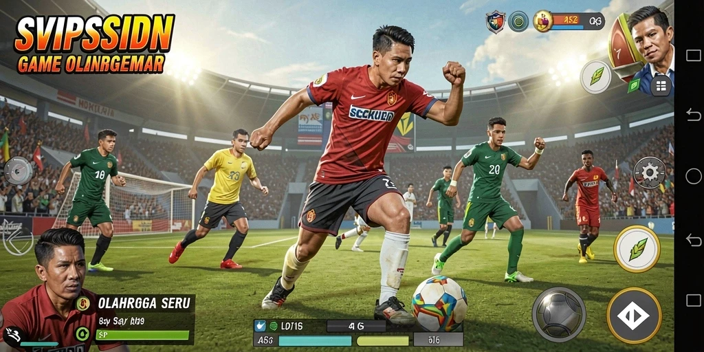 Tangkapan layar gameplay <strong>SVIPSIDN</strong> menampilkan aksi olahraga yang mendebarkan.