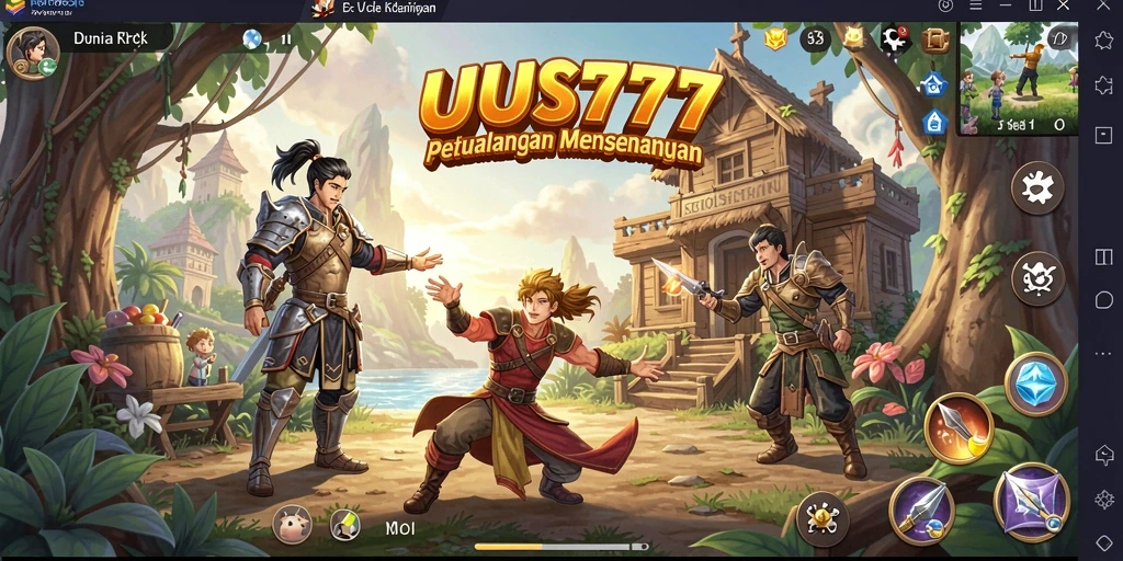 Screenshot yang menunjukkan aksi seru dalam gameplay RPG UUS777.
